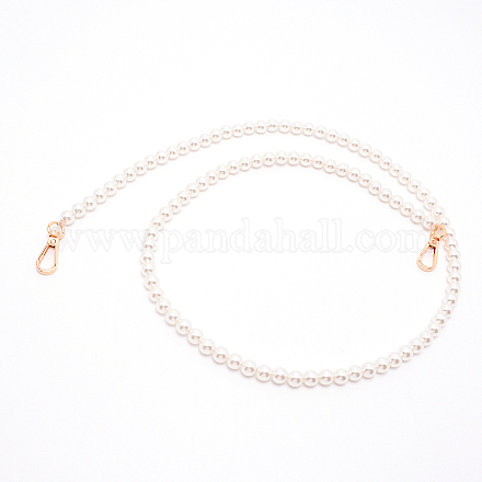 Poignées de sac de perles rondes en acrylique blanc FIND-TAC0006-21D-01-1