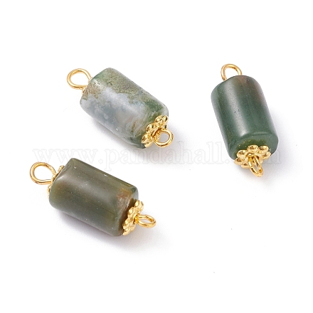 Natural Indian Agate Link Connectors PALLOY-JF01083-01-1