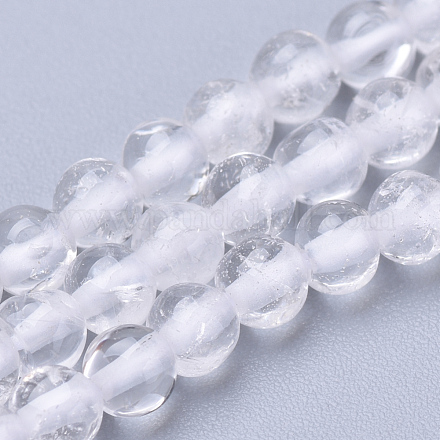 Natural Quartz Crystal Beads Strands G-S281-39-3mm-1