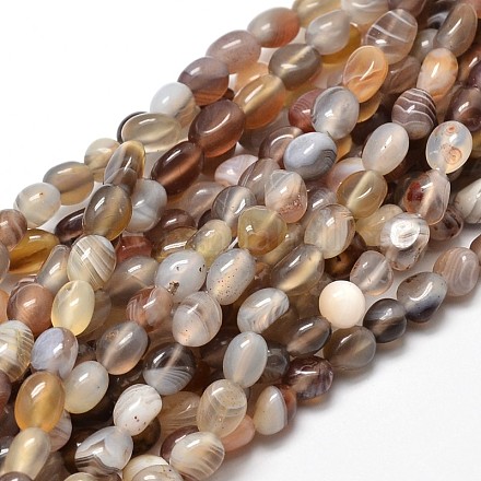 Pépites naturelles agate de botswana perles brins G-J335-07-1