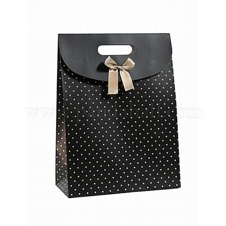 Black Polka Dot Paper Bags X-CARB-N011-79A-1