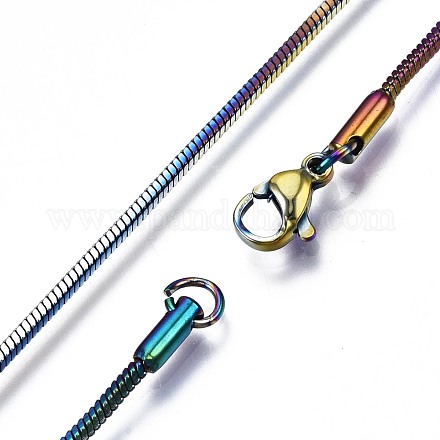 Chapado en iones (ip) 304 collar de cadena de serpiente de acero inoxidable STAS-S119-005-1