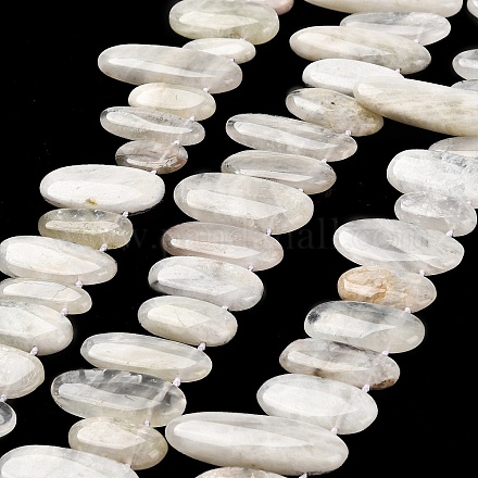 Chapelets de perles en pierre de lune naturelle G-M408-D03-1