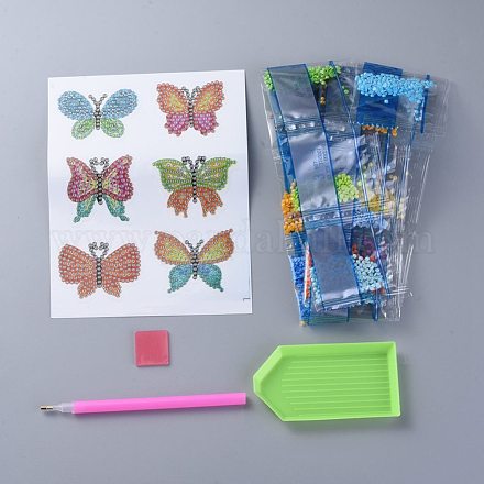 DIY Diamant Malerei Aufkleber Kits für Kinder DIY-WH0143-96B-1