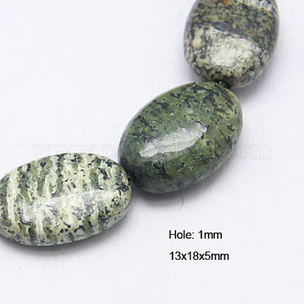 Brins de perles de jaspe en argent naturel G-G223-13x18mm-09-1