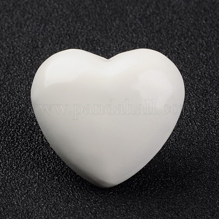Perline cuore in ottone verniciato a spruzzo senza foro KK-M175-17-1