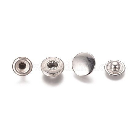 304 Stainless Steel Snap Buttons STAS-WH0014-06C-1
