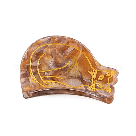 Cat Shape Acrylic Large Claw Hair Clips PW-WG59534-04-1