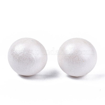Boucles d'oreilles en bois de schima demi-rond perlé pour fille femme EJEW-N048-001-14-1