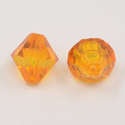 Faceted Bicone Transparent Acrylic Beads DBB3mm03-1