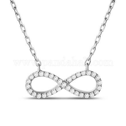 Ожерелья с подвесками в виде бесконечности со стразами из стерлингового серебра tinysand 925 TS-N143-S-173-1