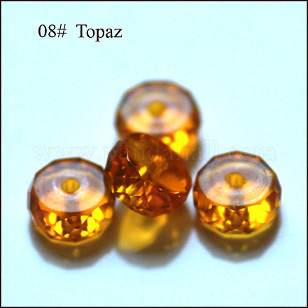 Abalorios de cristal austriaco de imitación SWAR-F078-4x8mm-08-1