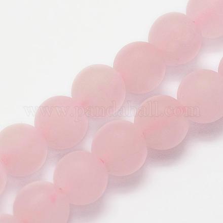 Chapelets de perles en quartz rose naturel G-K194-6mm-06-1