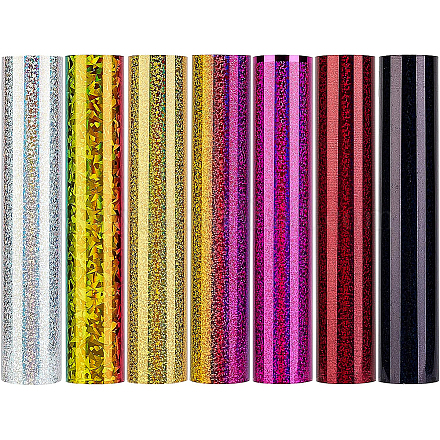 BENECREAT 7 Sheets 7 Colors Laser Heat Transfer Vinyl Sheets DIY-BC0003-18-1