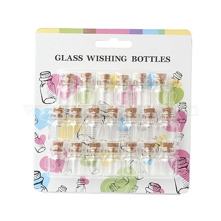 Contenants de perles bouteilles de verre clair bocal en verre AJEW-JP0001-02-1