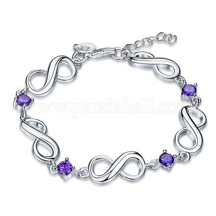 Brass Infinity Link Bracelets BJEW-BB17081-1