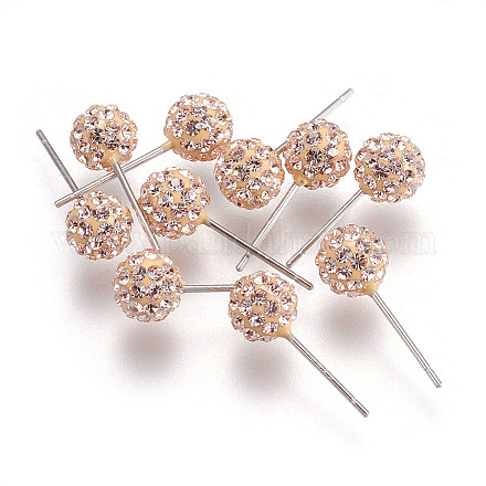 Sexy Valentines Day Gifts for Her 925 Sterling Silver Austrian Crystal Rhinestone Ball Stud Earrings Q286J201-1