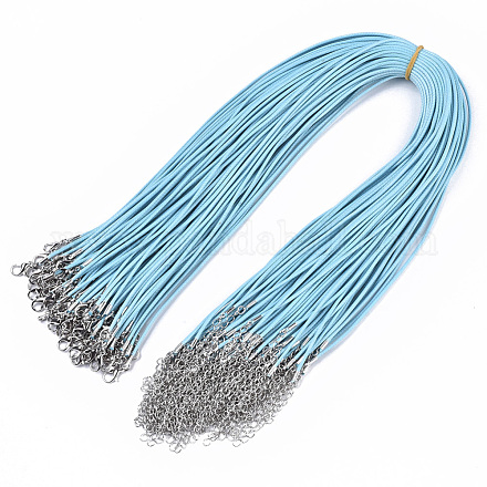 Waxed Cotton Cord Necklace Making MAK-S032-1.5mm-B08-1