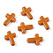 Opaque Acrylic Beads, Cross, Chocolate, 16x12x4.5mm, about 1230pcs/500g
