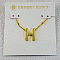 Brass Initial Pendant Necklaces for Women, Golden, Letter H, 15.75 inch(40cm)