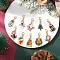 Christmas Alloy Enamel Pendant Decorations, with Zinc Alloy Lobster Claw Clasps, Mixed Shapes, Mixed Color, 36~40mm, 10pcs/set