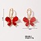 Exquisite Butterfly Ear Decor for Trendy Fashion Earlobe Design, Golden, Red, 10x19mm