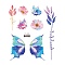 Body Art Tattoos, Temporary Tattoos Paper Stickers, Butterfly, Colorful, 12x10.5cm