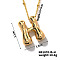 Simple and Stylish Brass Letter Pendant Satellite Chain Necklaces for Women Men, Golden, Letter H, 16.14 inch(41cm)