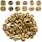 60Pcs 6 Styles Tibetan Style Alloy European Beads, Large Hole Beads, Mixed Shapes, Antique Golden, 5.5~10x5~8mm, Hole: 4.1~6.5mm, 10pcs/style
