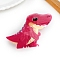 Acrylic Claw Hair Clips, Deep Pink, Dragon, 82x54mm