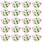 20Pcs Handmade Lampwork Bumpy Beads, Round with Flower Pattern, Pearl Pink, 12~12.5x11~11.5mm, Hole: 1.4mm