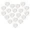 UNICRAFTALE 40Pcs Heart Charms Stainless Steel Charms Pendants 201 Stainless Steel Vine Heart Charms Necklace Pendants Bracelets Pendants 1.2mm Hole Charms Jewelry Charms for jewellery DIY