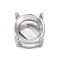 304 Stainless Steel Rhinestone Claw Settings, Stainless Steel Color, Round, Fit for 6mm Rhinestone, 5x6x6mm
