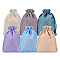 Burlap Packing Pouches Drawstring Bags, for Christmas, Wedding Party and DIY Craft Packing, Mixed Color, 18x13cm, 6 colors, 4pcs/color, 24pcs/set