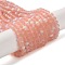 Transparent Glass Beads Strands, Faceted, Frosted, Half AB Color Plated, Rondelle, Light Coral, 4~4.5x3.5~4mm, Hole: 1mm, about 105~110pcs/strand, 38~39cm