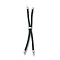 Nylon Twisted Cord Bracelet, with Brass Cord End, for Slider Bracelet Making, Dark Slate Gray, 9 inch(22.8cm), Hole: 2.8mm, Single Chain Length: about 11.4cm