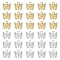 80Pcs 2 Colors Alloy Charms, Cadmium Free & Lead Free, Butterfly, Platinum & Light Gold, 12x12.5x3mm, Hole: 1.8mm, 40pcs/color