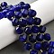 Natural Quartz Dyed Beads Strands, Faceted, with Seed Beads, Twist, Midnight Blue, 10x9~10x9~10mm, Hole: 1mm, about 33~34pcs/strand, 15.04''~15.35''(38.2~39cm)