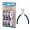 Round Aluminum Wire, with Iron Side Cutting Pliers, Coconut Brown, 17 Gauge, 1.2mm, 16m/roll, 6 rolls
