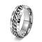 Rotatable Stainless Steel Finger Ring, Viking Runes for Men's, Stainless Steel Color, US Size 8(18.1mm)