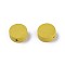 Natural Wood Beads, Dyed, Flat Round, Yellow, 14.5~15x5.5~6mm, Hole: 1mm
