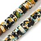 Baking Paint Synthetic Turquoise Beads Strands, with Enamel, Disc, Black, 6~6.5x2.5mm, Hole: 1~1.2mm, about 133~134pcs/strand, 14.57''(37cm)