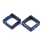 Acrylic Bead Frame, Imitation Gemstone Style, Rectangle, Midnight Blue, 28x27x9.5mm, Hole: 1.5mm, about 160pcs/500g