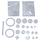 22Pcs Multifunctional Plastic Geometric Drawing Ruler Set, Draft Template, for Architecture, Office, Studying, Designing, Painting Supplies, Clear, 15.8x11cm