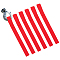 Polyester Winch Hook Drawst Pulling Belt, Red, 280x24x1.3~2.5mm