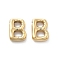 304 Stainless Steel Pendants, Real 14K Gold Plated, Ion Plating(IP), Balloon Letter Charm, Letter B, 19x13.5x5mm, Hole: 2mm