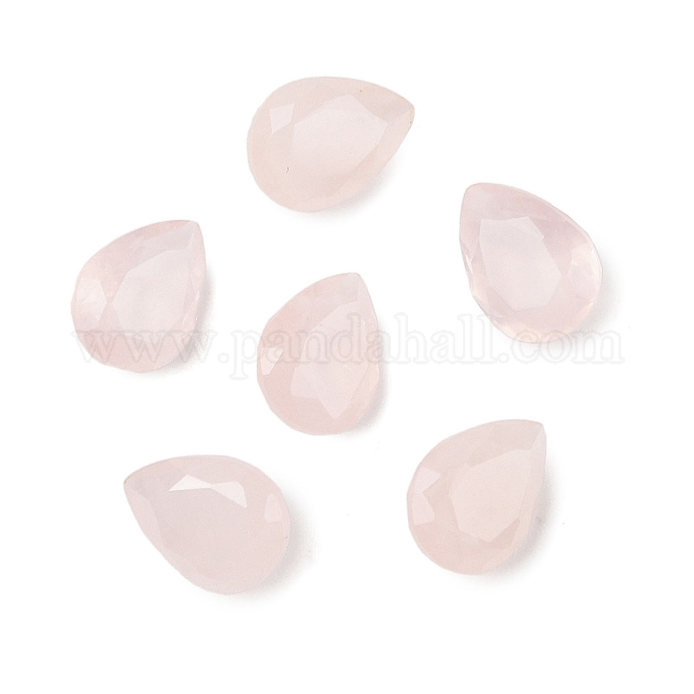 2 Cabochons De Pierre Quartz Rose - Forme Ovale 14x10 Mm - Pour Création De Bijoux - Neuf