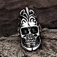 Fashion Skull 316L Surgical Stainless Steel Wide Band Rings RJEW-BB01142-10-4