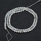 Bianco naturale perline pietra di luna fili G-E411-07-4mm-2