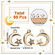 SUNNYCLUE 1 Box 60Pcs Gold Star Charms Rhinestone Moon Charm Alloy Metal Crystal Celestial Crecent Stars Planets Charm Bulk for Jewelry Making Charms Women DIY Necklaces Earrings Bracelets Crafts FIND-SC0006-79-2